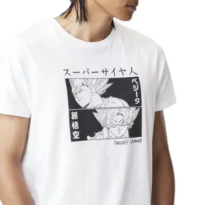T-shirt de gola redonda Capslab Dragon Ball Z Vegeta VS Goku image-2