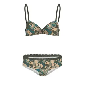 Printed bra and boxer set for girls Les P'Tites Bombes image-0