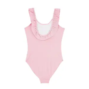 1-piece swimsuit with gold thread ruffles girl Lulu Castagnette image-1