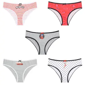 Girls' colored briefs Miraculous (x5) image-0