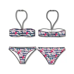 2-piece bandeau swimsuit for girls Freegun image-0
