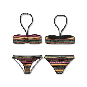 2-piece swimsuit mix bandeau girl Freegun image-0