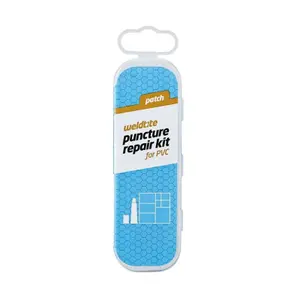 Kit réparation chambre à air patch pvc - boîte 8 bandes pvc pre-coupees + colle 5g + papier ponce avec notice Weldtite image-1