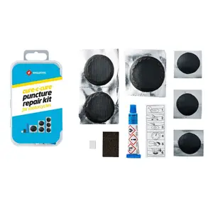 Repair kit airtite fat bike 27,5 with tools - box 2 patches 30mm + 1 patch 40mm + 3 patches 20mm + glue 5g + sandpaper Weldtite