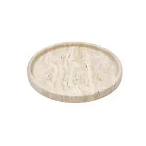 Round travertine top Wellmark