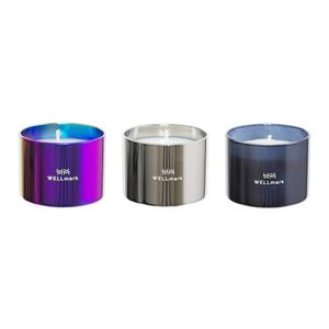 Small metallic candles Wellmark (x3)
