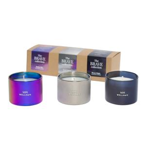 Small metallic candles Wellmark (x3) image-1