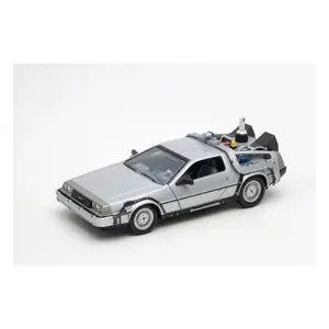 Fly wheel back to the future ii metal collectible figurine Welly Die DeLorean LK Coupe 1981 image-0