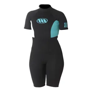 Girls' surf shorty wetsuit West 2/2 Enforcer Back-Zip image-2