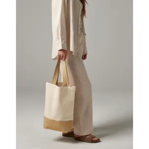Tote bag Westford Mill Jute Base Canvas Shopper image-2