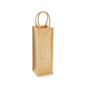 Sackleinen-Kühltasche für Flaschen mit Glanz Westford Mill