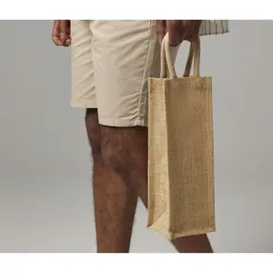 Sackleinen-Kühltasche für Flaschen mit Glanz Westford Mill image-1