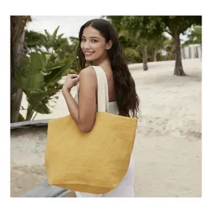 Jute beach bag Westford Mill Soft Washed image-2