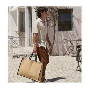 Large jute shopping bag Westford Mill image-1