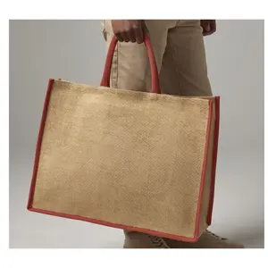 Large jute shopping bag Westford Mill image-1