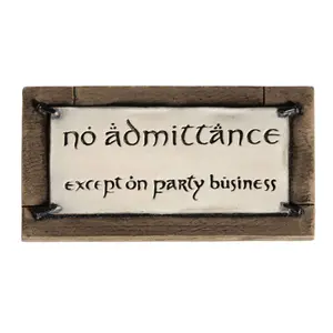 Magnet Weta Workshop Le Seigneur des Anneaux No Admittance image-0