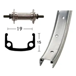 Fahrradvorderrad 36 Löcher Schraubachse Wiener image-0