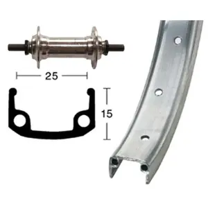 Front wheel 36 holes screw axle Wiener