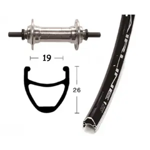 Oś przedniego koła z 36 otworami Wiener Winora Vuelta Airline 100