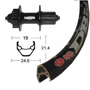 Ruota posteriore Wiener Wino.Rigide Zac 2000 Deore Dis. 28X1.75 image-0