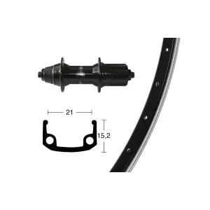 Rear wheel alu Wiener Winora 36 Tr Shimano T3000 image-0