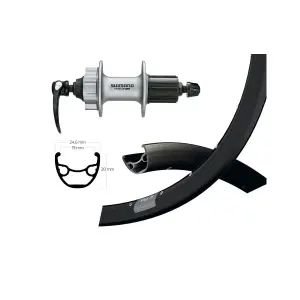 Rueda trasera disco alu Wiener Ryde Rival 19 Disque 6/32Tr Br Deore