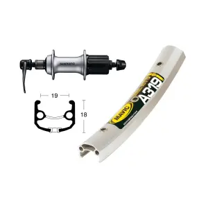 Roue arrière alu Wiener Mavic A319 36T Br Shim.Acera T3000 image-0