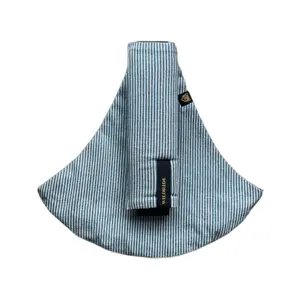 Striped denim baby carrier Wildride image-0