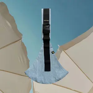 Striped denim baby carrier Wildride image-1