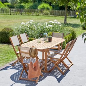 Set di Salotto da giardino structure ovale Wilsa Garden Acacia T6/8+C6 image-1