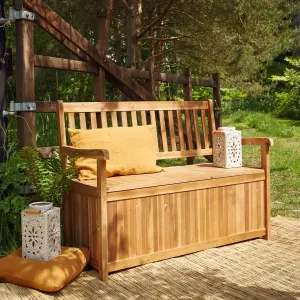 Acacia wood chest bench Wilsa Garden image-0
