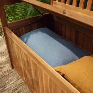 Acacia wood chest bench Wilsa Garden image-2