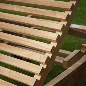 Chaise longue de madera de teca Wilsa Garden Beach image-3