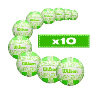 Pak van 10 volleyballen Wilson Stamp VB