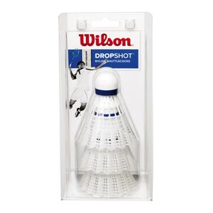 wrt6048wh-set-of-3-shuttlecocks-wilson-dropshot-white-one-size