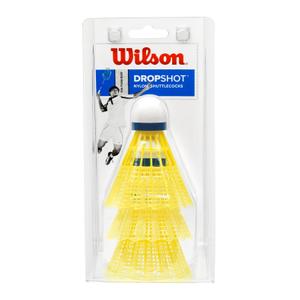 wrt6048ye-set-of-3-shuttlecocks-wilson-dropshot-yellow-one-size