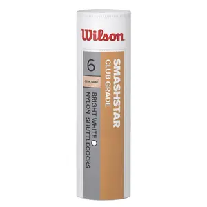 Buis met 6 badminton shuttles Wilson Smashstar image-0