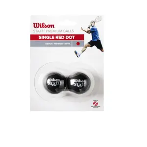 wrt617700-plus-lot-de-2-balles-de-squash-wilson-staff-red-dot-tu