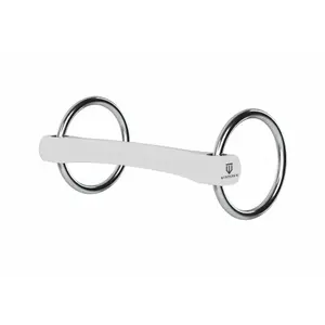 Bocado simple para caballos con cañón recto Winderen Flexi image-1