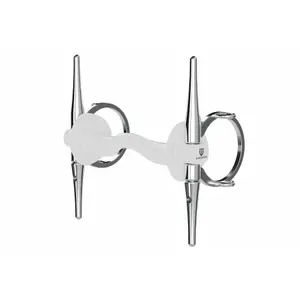 Gebiss für Nadelpferde mit geradem Lauf, Zungendurchlass und Unterlegscheiben Winderen image-1