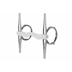 Bit de elevação para cavalo de agulha com cano reto e orifício para a língua Winderen image-1