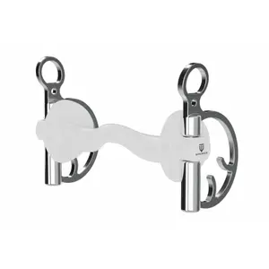 Bocado español para caballos de paso recto con lengüeta y arandela Winderen image-0
