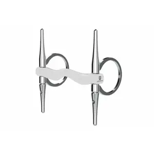 Bocado de aguja para caballos de cañón recto con canal lingual Winderen image-1