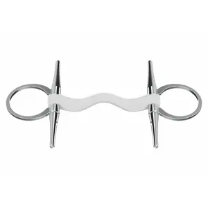 Bocado de aguja para caballos de cañón recto con canal lingual Winderen image-0