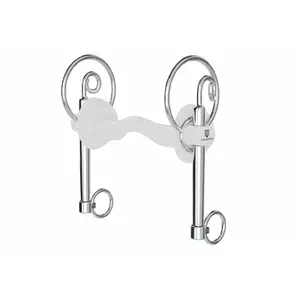 Bit swales for horses with long legs and straight barrel with tongue hole and washers Winderen Swales image-0