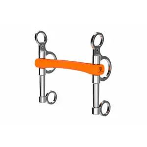 Pedaço de cavalo Pelham com pernas médias e cano reto com dupla ruptura Winderen image-1