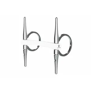 Bocado de aguja para caballos con cañones rectos de dos cañones Winderen image-0