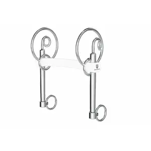 Mordazas para caballos de patas largas y barril recto con doble freno Winderen image-0