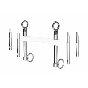 Lot de 3 paires de mors de bride pour cheval à canon droit à double brisure Winderen image-0