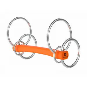 Mors 3 ou 4 anneaux pour cheval scourier à canon droit flexi Winderen image-0